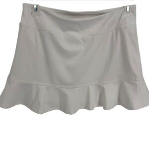 TOMMY BAHAMA Women's Golf Pleated Skort Size Large Pull On Skirt Stretch White